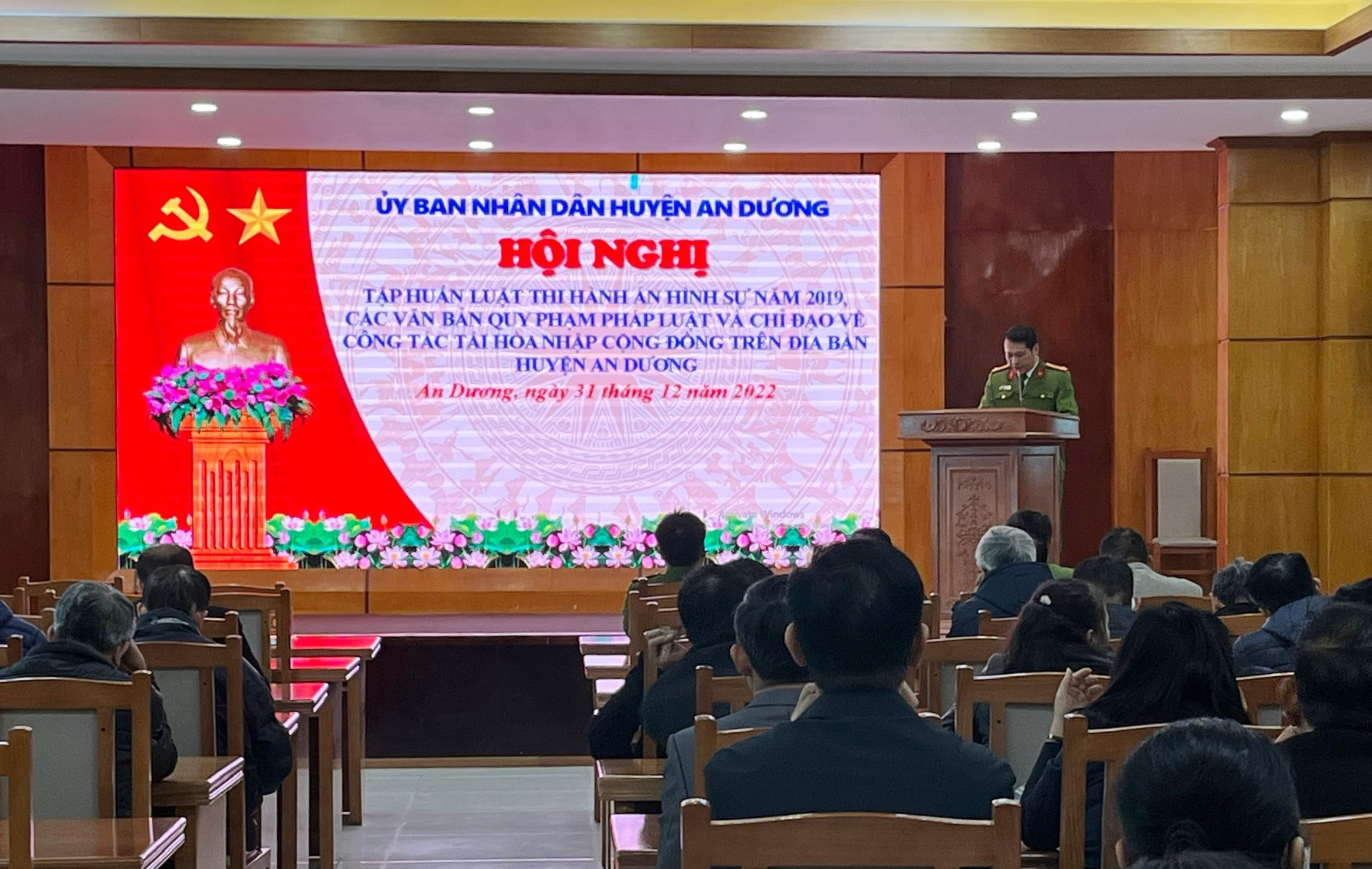 Huyện An Dương: Tập huấn Luật Thi hành án hình sự năm 2019; các văn bản quy phạm pháp luật và chỉ đạo về công tác tái hòa nhập cộng đồng